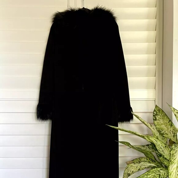 Widow (Dolls Kill) Forever Nocturnal Knit Duster Faux Fur Women's Size Large - Picture 7 of 10